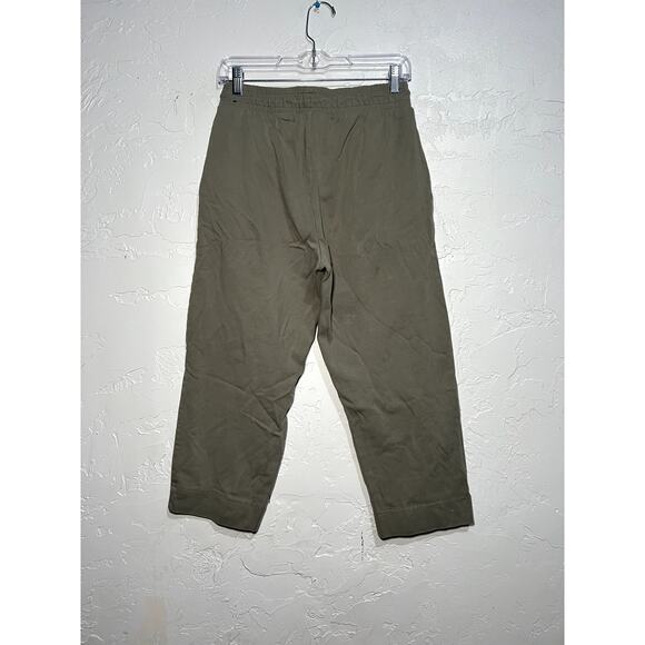 Nike army green cropped jersey sweatpants womens small lounge‎ athleisure casual - Picture 5 of 7